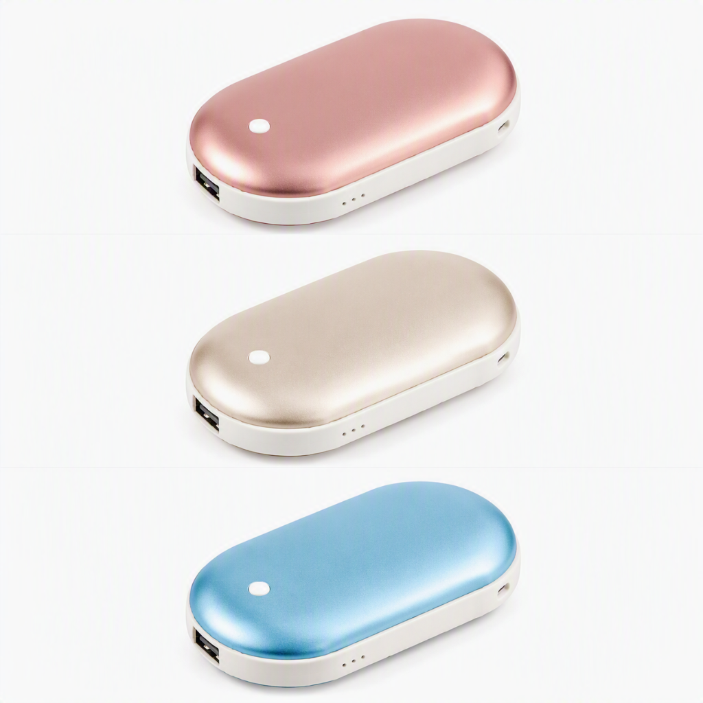 WärmeGlow – Wiederaufladbarer Taschenwärmer 2-in-1 (USB, beidseitig beheizt)